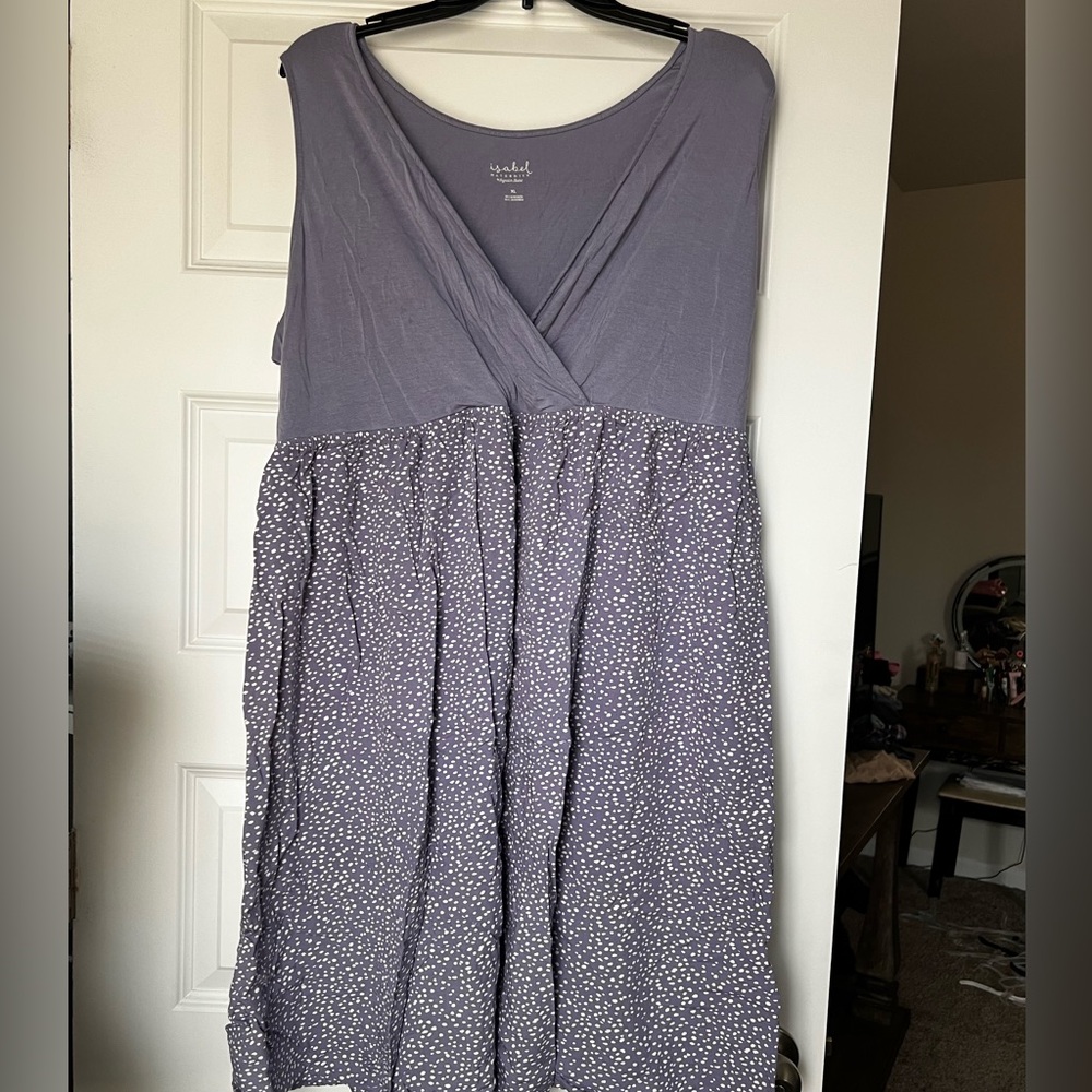 Maternity dress, with modesty top.